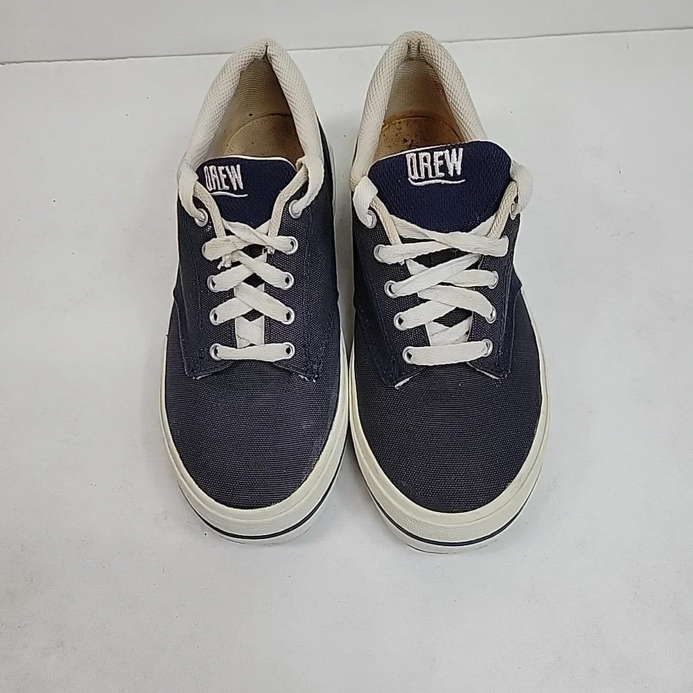 Drew Men's Chunky Canvas Skate Shoes Size 7M  Navy Walking Lace‎ Up Comfort